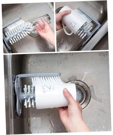 FRCOLOR 2pcs Creative Suction Wall Lazy Cup Brush Baby Water Brush Cleaner Vent Cleaner Glass Cleaner Brush Mug Brush Water Bottle Lazy Wall Brush Earth Tones Makeup To Rotate - Buy Online on SooperMarket.com