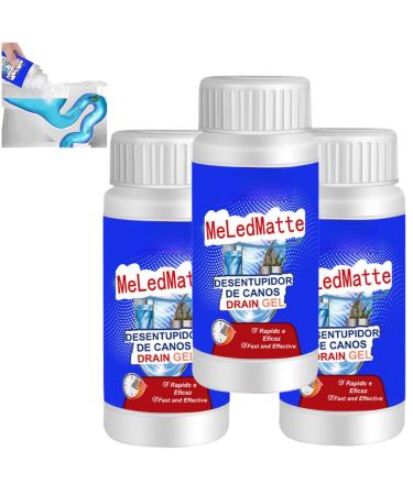 GeRRiT Meledmatte Powerful Pipe unblocking Agent Toilet Pipe unblocking Agent Pipe unblocking and Drainage Gel Deodorant Kitchen and Bathroom Pipe Quick Cleaning Tool 3pcs