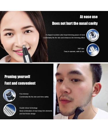 TEMKIN 2-in-1 Electric Nose Hair Trimmer & Facial Hair Shaver - USB Rechargeable Ear Hair & Eyebrow Trimmer Tool for Precision Grooming - Buy Online on SooperMarket.com