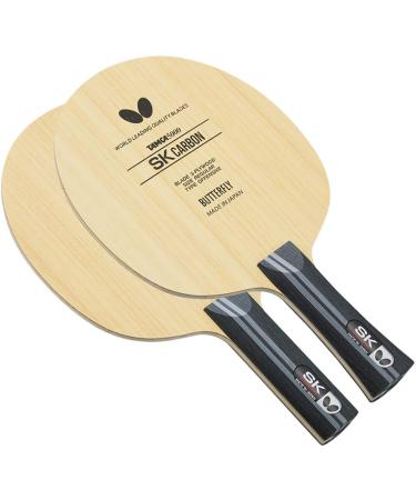 Butterfly SK Carbon Table Tennis Blade - TAMCA 5000 Carbon Fiber Blade - Professional Butterfly Table Tennis Blade - Available in FL and ST Shakehand Handle Styles - Made in Japan Flared