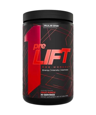 R-1 Pre Lift Pre-Workout Powder | 335mg Caffeine 3.2g Beta-Alanine 6g L-Citrulline 200mg Alpha GPC | Nitric Oxide Production Energy Alertness & Endurance Sugar Free | 30 Servings (Fruit Punch)