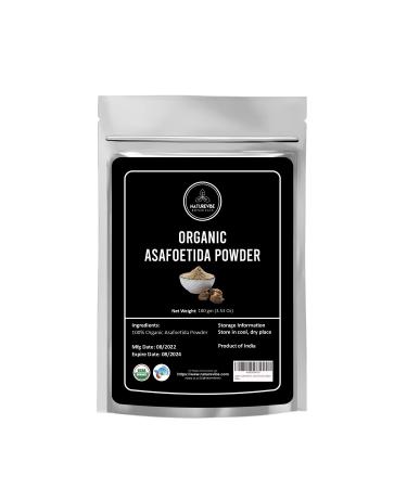 Naturevibe Botanicals Organic Asafetida Powder 100gm (Hing, Asafoetida Ground) 3.53oz | Non-GMO and Gluten Free | Indian Seasoning | Adds Aroma and Flavor 3.53 Ounce (Pack of 1)