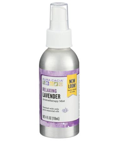 Aura Cacia Relaxing Lavender Aroma Mist No Synthetic Fragrances 4 Ounce (Pack Of 3)