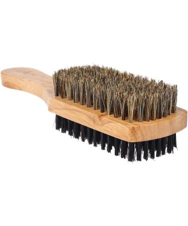 Double-Sided Men's Beard Brush with Solid Wood Handle - Facial Hair and Mustache Grooming Comb - Buy Online on SooperMarket.com