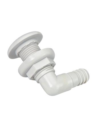 Johnson Pumps of America 7503 5 Marine 90 Degree 3/4" White Thru-Hull Connector