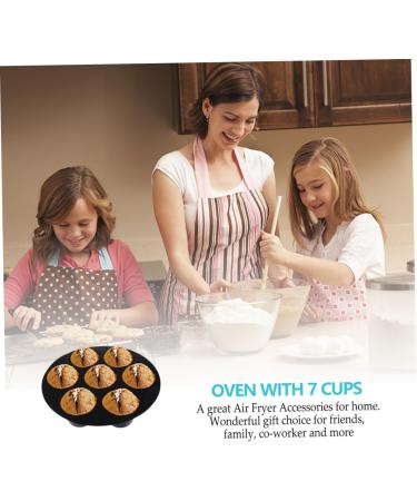 OUNONA 6 Pcs Silicone Cake Cup Silicone Cupcake Pan Air Fryer Cupcake Mold Popsicle Mould Nonstick Cupcake Pan Cakes Silicone Mold Silicone Cupcake Mold Dessert Cups Muffin Electric Fryer 21X21X4.5CMx3pcs Blackx3pcs - Buy Online on SooperMarket.com