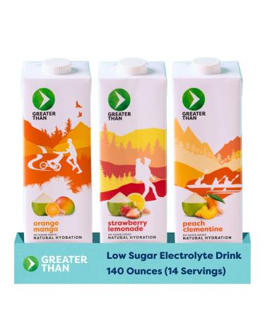 Greater Than Vegan Breastfeeding Support & Breast Milk Supply Aid, Organic Postpartum Nursing Supplement with No Sugar Added, Gluten Free & Keto All Natural, Coconut Water Electrolyte Drink, Variety Pack Best Sellers Variety Pack