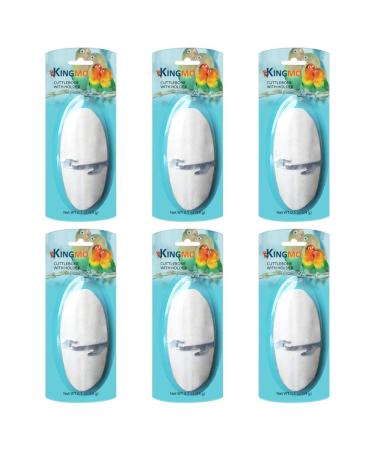 Jmxu's 5"-5.5" Bird Cuttlebone for Parakeets, Cuddle Bone with Metal Holder, Chewing Cuttlefish Bone for Sharp Beaks, Natural Birds Calcium Suitable for Parrots Cockatiels Budgie 6 pack-5"-5.5" each