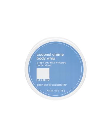 LATHER Body Whip - Coconut Cream Whipped Body Butter - Rich Daily Body Cream for Deep Hydration - Nourishing & Non-Greasy for Long Lasting Moisture - Essential Oil Blend - 7 Oz