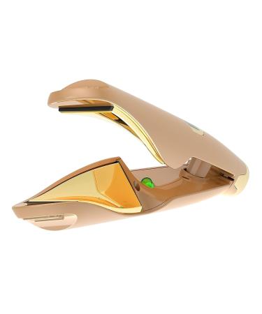 ANGENIL Dual Voltage Hair Straightener and Curler 2-in-1 Titanium Flat Iron for Straightening & Curl Hair with Digital LCD Display for All Hair Types Twist Straightening Curling Iron Gold