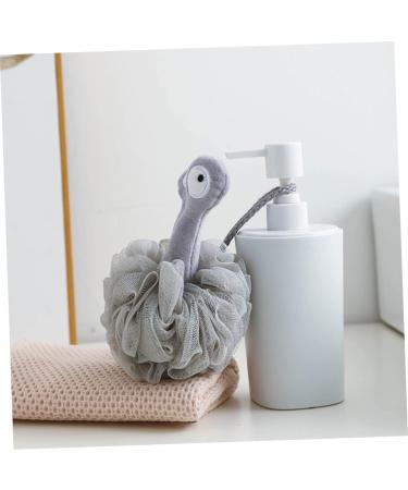 FRCOLOR 6 Pcs Bath Flower Sponge Set for Body Cleaning - Natural Shower Scrubber Mesh Pouf with Cartoon Grey Design - Buy Online on SooperMarket.com