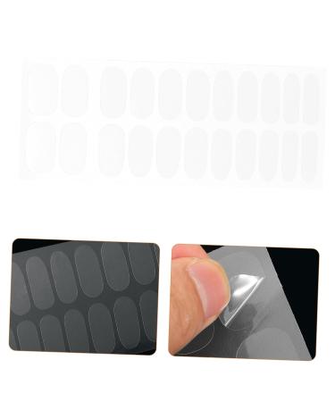 Mikinona 6 Sheets Nail Patch Stickers Sheer Nail Polish Transparent Nail Polish Manicure Kit Clear Nail Polish Nail Kits Gels Nail Sticker Gel Wraps for Nails Nail Strips Double Sided Tape - Buy Online on SooperMarket.com