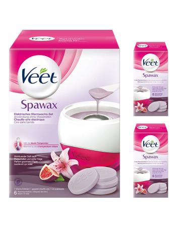 Veet Spawax electric warm wax set - 1x warm wax device 2x6 wax discs (pack of 2)