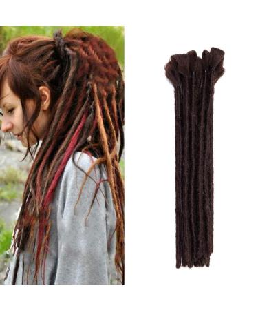 Dreadlocks Extension Braids Hair Part Art Hair Crochet Braids Afro Top Hair Extension Synthetic Braiding Hair 5 Bundle of 25g/Packing 30cm # Mittelbraun