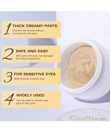 Eyelash Extensions Remover - 15g Fast Dissolve No Damage to Natural Lashes Professional Adhesive Remover for Lash Extensions - Buy Online on SooperMarket.com