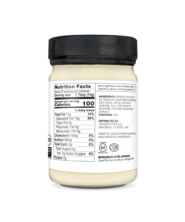 Chosen Foods Classic Keto Mayo - Non-GMO, Gluten Free, Dairy Free, 12 Fl Oz (Pack of 6) | Perfect for Sandwiches & Dressings - Buy Online on SooperMarket.com
