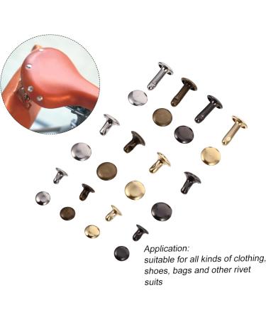 EXCEART 480pcs Rivets Metal Double Rivet Clothes Studs DIY for Bag Leather Belt Side Clothing Accessory - Buy Online on SooperMarket.com