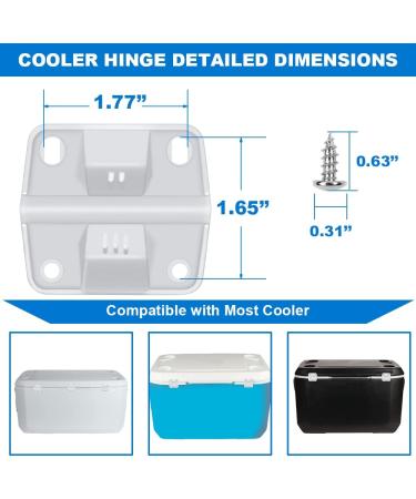 Cooler Replacement Plastic Hinges and Screws Set  Compatible with Coleman Coolers  Set of 2 - Buy Online on SooperMarket.com