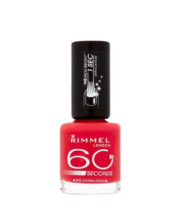 Rimmel 60 Seconds Nail Varnish Coralicious Red