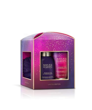 Baylis & Harding Midnight Fig & Pomegranate Luxury Essentials Treat Box Gift Set (Pack of 1) - Vegan Friendly