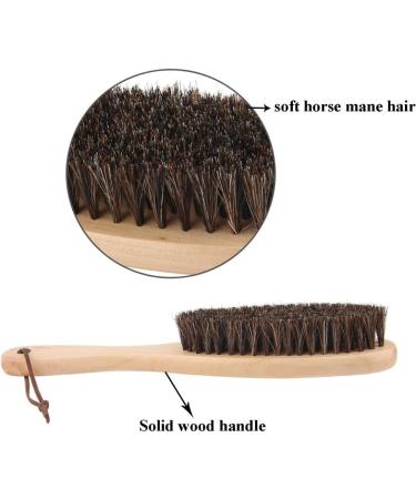 Premium Clothes Brush - Soft Horsehair & Wooden Handle Lint Remover for Suits Shoes Carpet & Furniture - Buy Online on SooperMarket.com