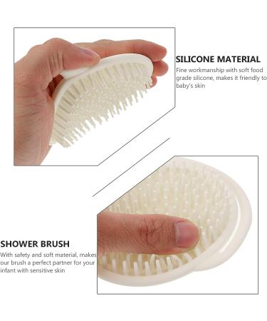 Kisangel 2pcs Scalp Massager and Shampoo Dispenser Set - Silicone Handheld Exfoliating Tool for Babies and Toddlers - Portable Dandruff Soother and Body Scrubber - 11.5X10X2CM - Buy Online on SooperMarket.com