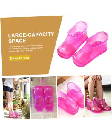 HAPINARY 1 Pair Foot Bath Shoes Foot Soaking Boots Foot Soak Shoes Foot Bath Container Foot Soaking Bath Shoes Foot Bath Bucket Foot Soak Bucket Boots Foot Soaking Shoes Foot Bath Boots 26.3x11cm Rosy - Buy Online on SooperMarket.com