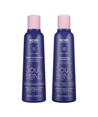 Rich e Professional | Soul Blond Home Care Kit | Shampoo And Conditioner | (2x) 250 ml / 8.4 fl.oz.