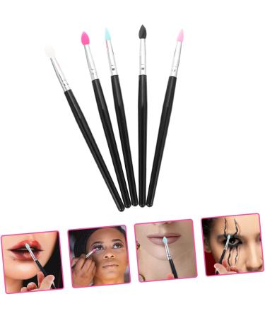 FOYTOKI 5pcs Silicone Eyeshadow Brush Glitter Eyeshadow Stick Glitter Outfit Lip Brush Plastic Handle - Buy Online on SooperMarket.com