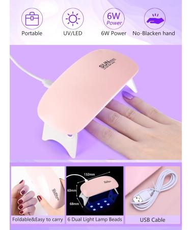Professional Acrylic Nail Kit for Beginners - 42 Colors, Glitter Powder, Monomer Liquid, Drill, UV Light & Bag Case - Buy Online on SooperMarket.com