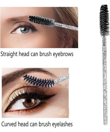 XPP Disposable Eyelash Brushes 100PCS Eye Brow Spoolie Castor Oil Brush Mascara Wands - Crystal Black - Buy Online on SooperMarket.com