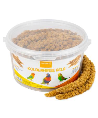 petifool yellow millet 500g - single feed for all ornamental birds - bird food - 100% natural