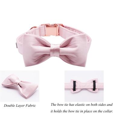 Lionet Paw's Silk Pink Dog Collar with Removable Fly for Puppies & Cats - Comfortable XS (20-30cm) | International Shipping Available - Buy Online on SooperMarket.com