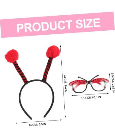 GALPADA 1 Set Ladybug Costume Suit Alien Eyeglasses Ladybug Eyeglasses Ladybug Party Favors Masquerade Sunglasses Ladybug Costume Props Makeup Headband Ladybug Ears Headband Plastic - Buy Online on SooperMarket.com