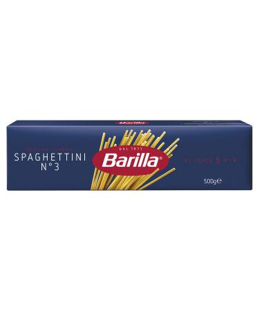 Barilla Pasta Classic Spaghettini n.3 made from high-quality durum wheat always al dente (1 x 500 g) Penne 500 g (1 pack)