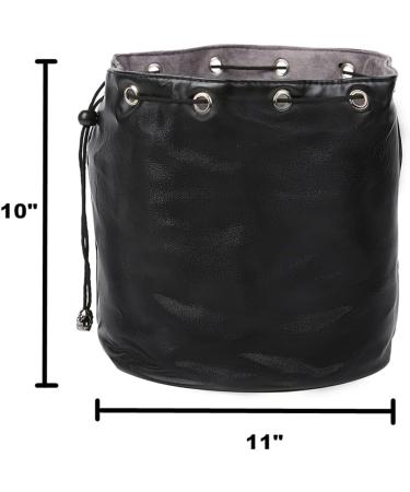 PUGED Large Dragon Leather Drawstring Dice Bag for RPG MTG Games - Black - Buy Online on SooperMarket.com
