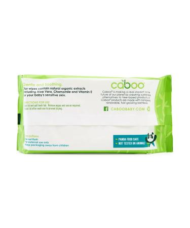 Caboo Bamboo Baby Wipes - Eco-Friendly, Sensitive Skin, 72 Count Aloe Vera - Travel Resealable Pack - Buy Online on SooperMarket.com