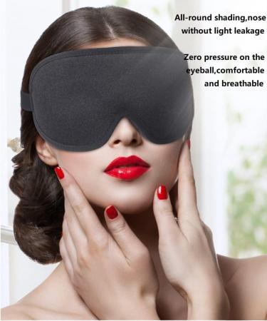HUIBENYOU 3D Eye Covers for Sleeping - 2pcs Black Sleep Mask for Insomnia, Lunch Breaks & Anytime Rest - Soft, Comfortable & Completely Blindfolded - Buy Online on SooperMarket.com