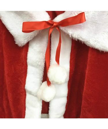 Christmas Cape for Women and Girls | Thicken Velvet Santa Cloak Shawl - Red - Buy Online on SooperMarket.com