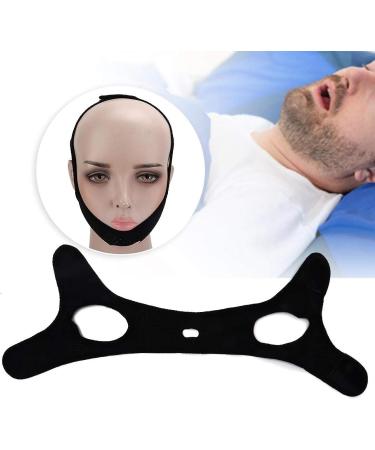 Adjustable Anti-Snore Chin Strap for Snoring Reduction (Black) - Easy to Wear Triangular Mesh Cloth Snoring Aid - Buy Online on SooperMarket.com