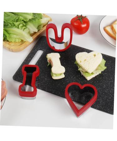Zerodeko 9 Pcs Valentine's Day Stencils Reusable Cake Mold Kitchen Chocolate Molds Valentines Day Cookie Cutters Letter Stamps for Clay Cookie Mold Sandwich Die Cutting Stainless Steel Red - Buy Online on SooperMarket.com
