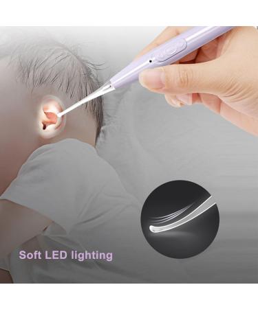 USB Rechargeable Kids Ear Wax Removal Spoon with LED Flashlight - Safe Ear Cleaner for Adults & Kids - Purple - Buy Online on SooperMarket.com