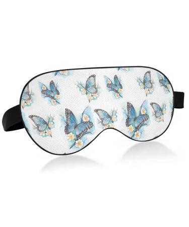 Haskirky Light Blocking Eye Mask Breathable and Adjustable Adult Men and Women Travel on Business Trips Yoga Meditation Light Smooth Comfortable Eye Mask Office Deep Sleep Goodies Butterfly Floral