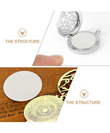 Healeved 50pcs Round Aroma Pads Essential Oil Diffuser Locket Necklace Refill Pads Pendant Perfume Oil Jewelry Oil Pads Humidifier Accessories for Car Room Office White 30mm - Buy Online on SooperMarket.com