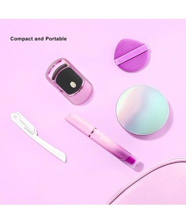 Heated Eyelash Curler Electric Lash Curler Rechargeable Curler for Quick Curling Long Lasting Women Gift with T Type Silicone Design (Rose Red) - Buy Online on SooperMarket.com