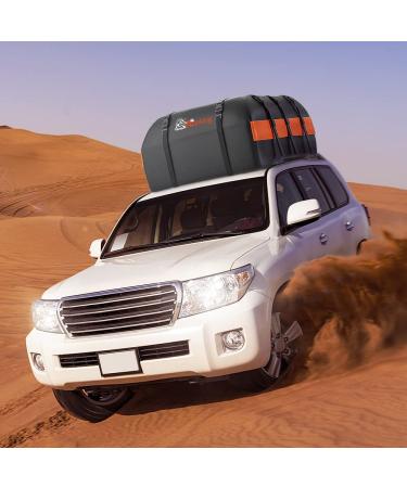 21 Cubic Feet Waterproof Car Rooftop Cargo Carrier Bag | Heavy Duty 840D Roof Bag for All Vehicles | Anti-Slip Mat, Door Hooks, Storage Bag & 2 Extra Straps Included | Black - Buy Online on SooperMarket.com
