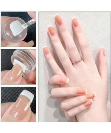 8-Piece Nail Art Jelly Stamper Kit with Scraper and Brushes | Clear Silicone Jelly Stamper for French Tip Nails | Manicure Tools - Buy Online on SooperMarket.com