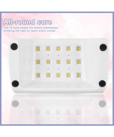 ANGNYA 30W UV Nail Lamp for Gel Nails - Professional Nail Dryer with 2 Timers - Portable UV Lamps for Nail Art at Home and Salons (White) - Buy Online on SooperMarket.com