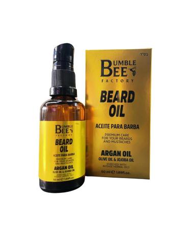 BUMBLE BEE Premium Organic Beard Oil for Men - Argan Olive & Jojoba for Luxurious Beard & Mustache Care - International Shipping Available - Buy Online on SooperMarket.com
