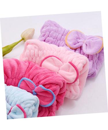 HAPINARY Elastic Shower Quick Dry Head Turbans Shower Cap for Microfiber Washcloth Turbans for Women Hair Ties Shower Head Towel Microfiber Hair Drying Cap Pink Women's Cute Hijab Pink medium - Buy Online on SooperMarket.com